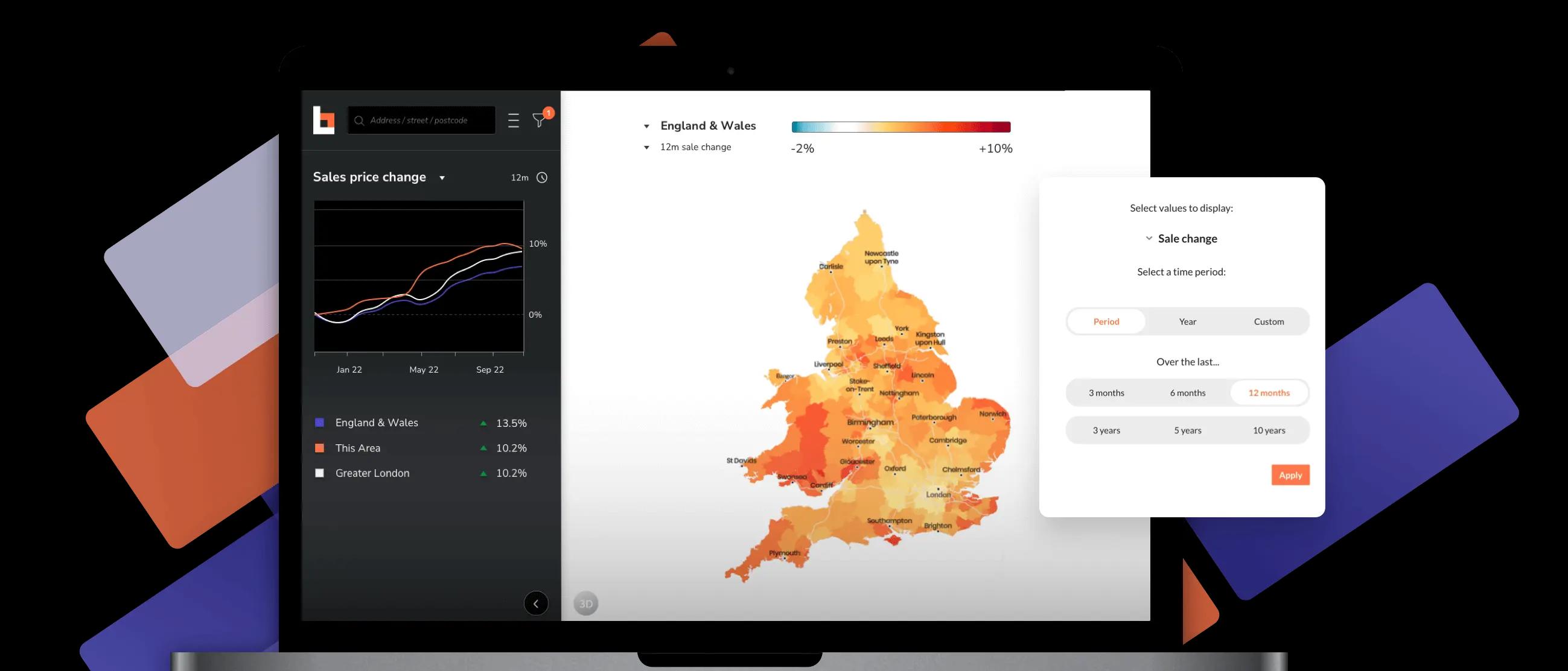 Sign up for free for detailed maps and charts analysing the property market in England & Wales