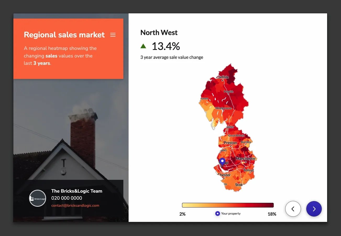 Fig. 06: Choose from a range of heat maps to tell the story of your local market